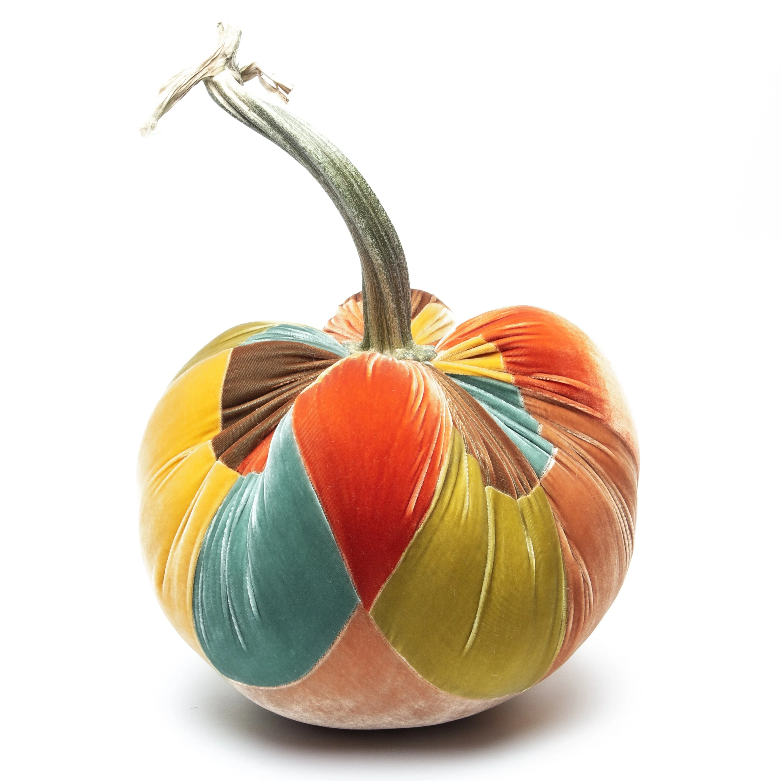 Small Patchwork Velvet Pumpkin - Image 7