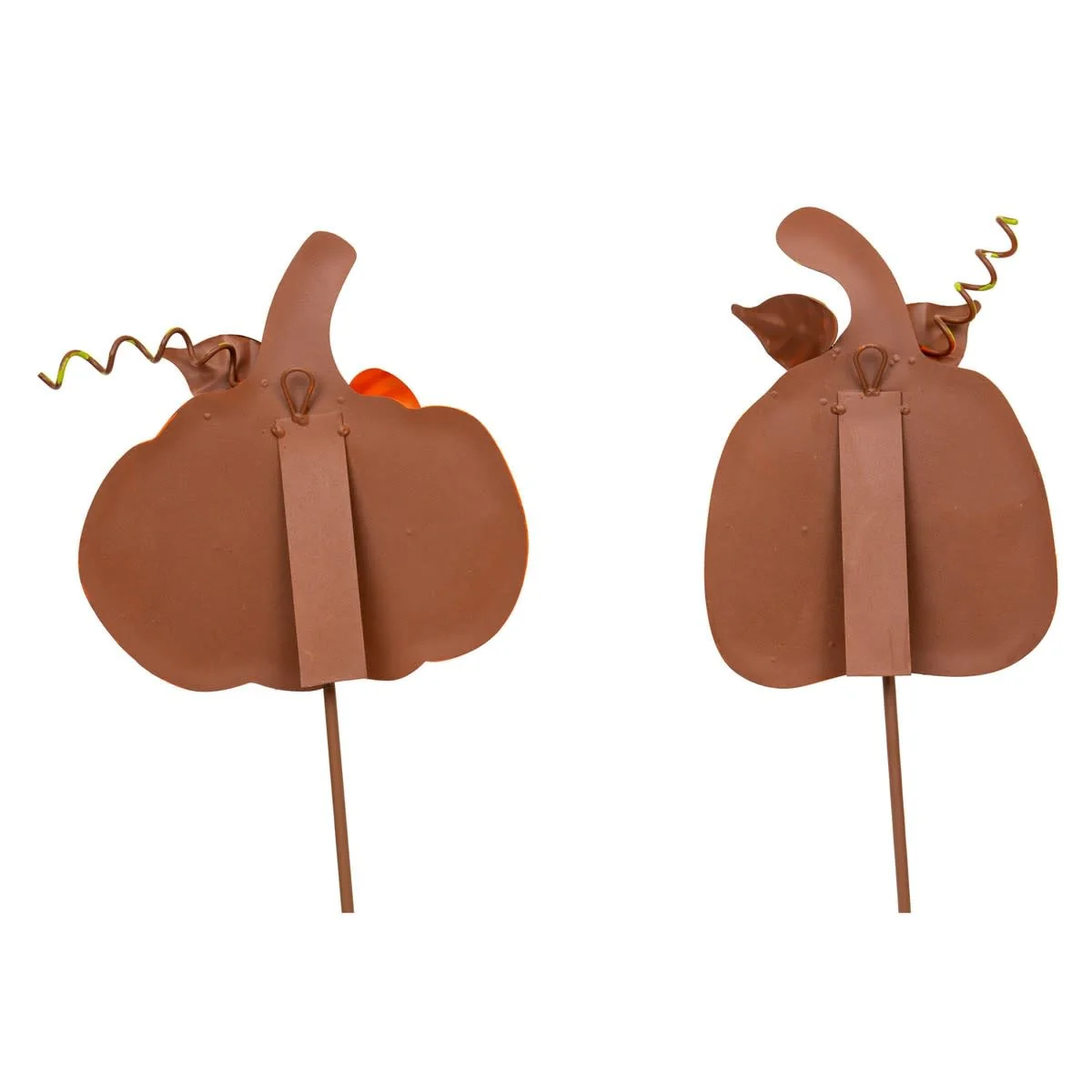 Small Ribbon Pumpkins Orange - Sold Individually - Image 2
