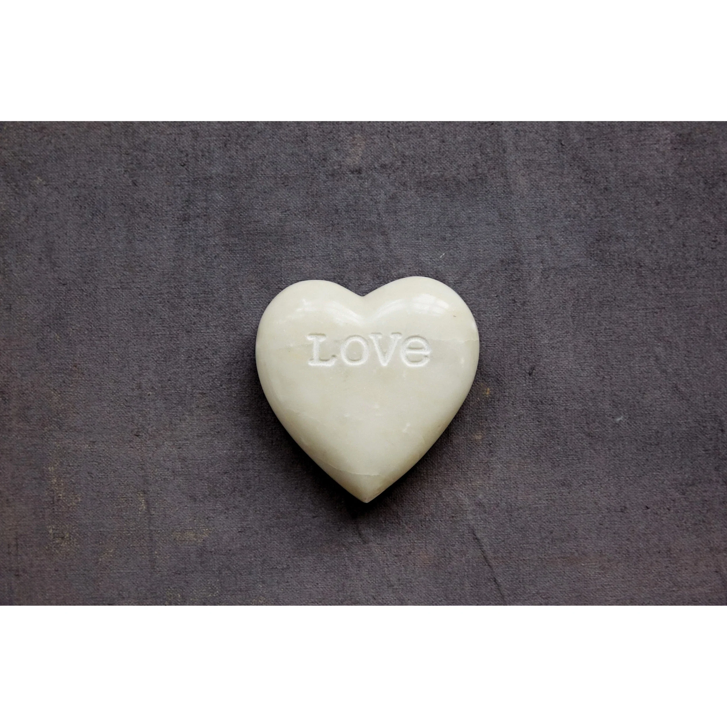 Soapstone Heart with Engraved "Love" - Image 2