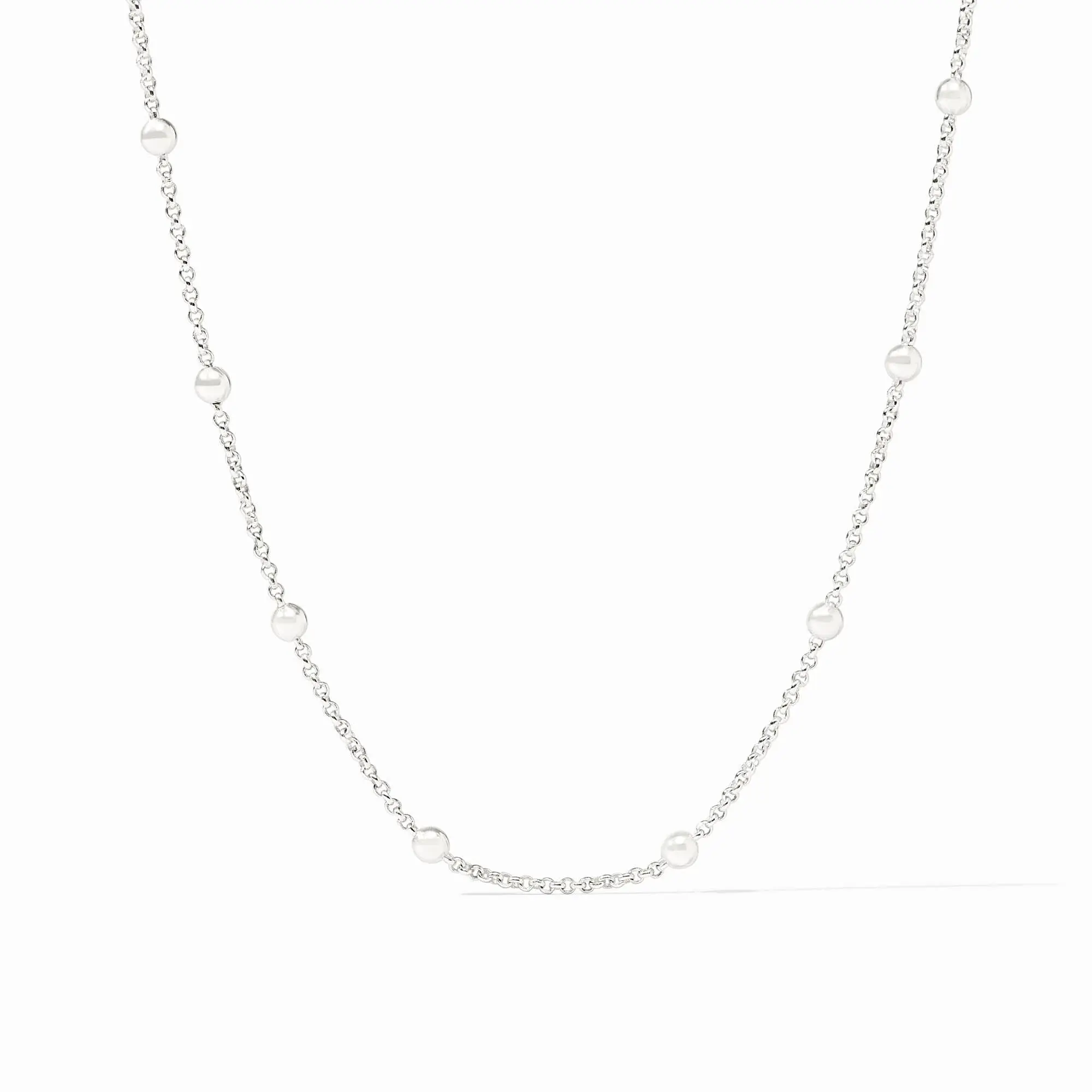 Solara Delicate Station Necklace Silver - Image 3