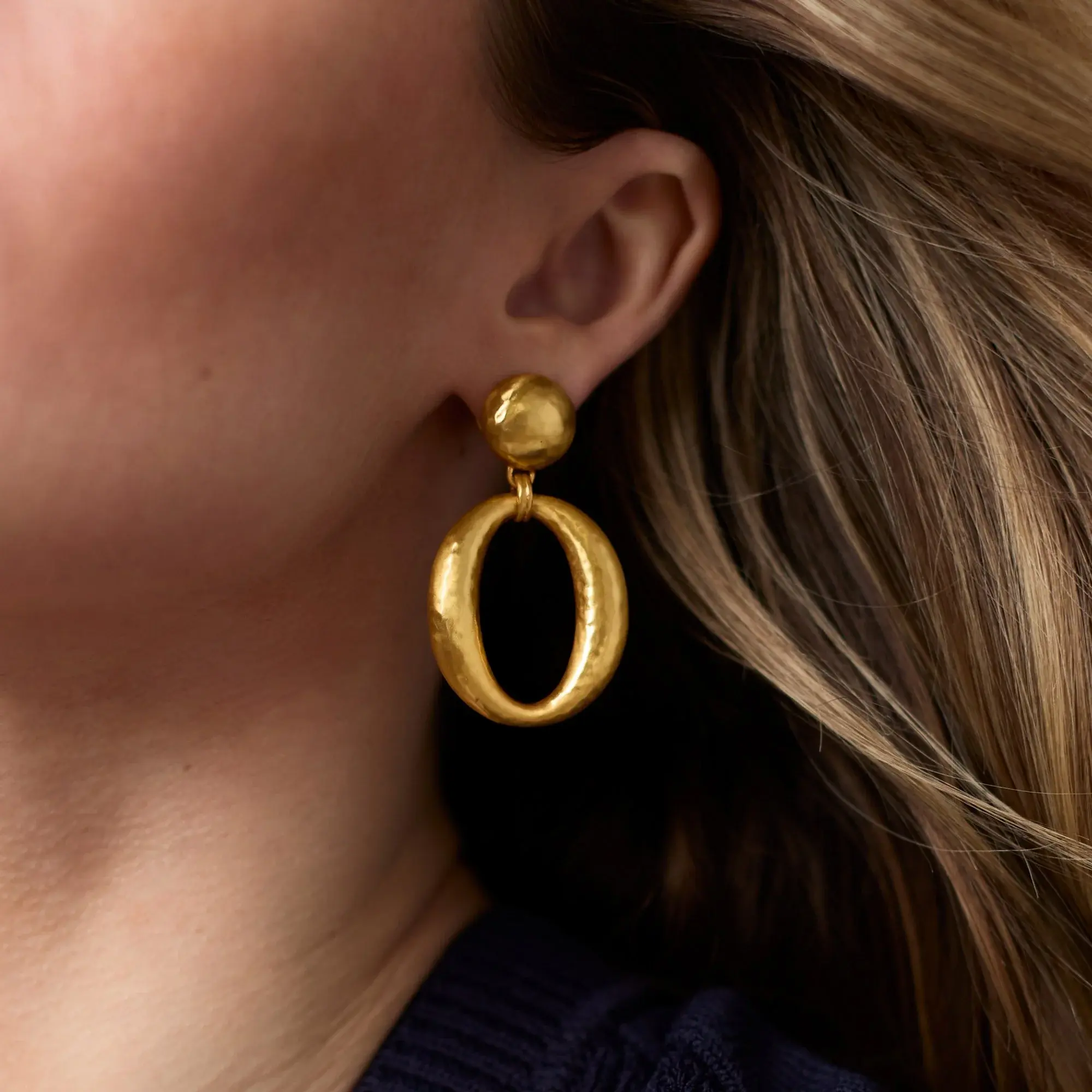 Solara Orbit Statement Earring Gold - Image 2