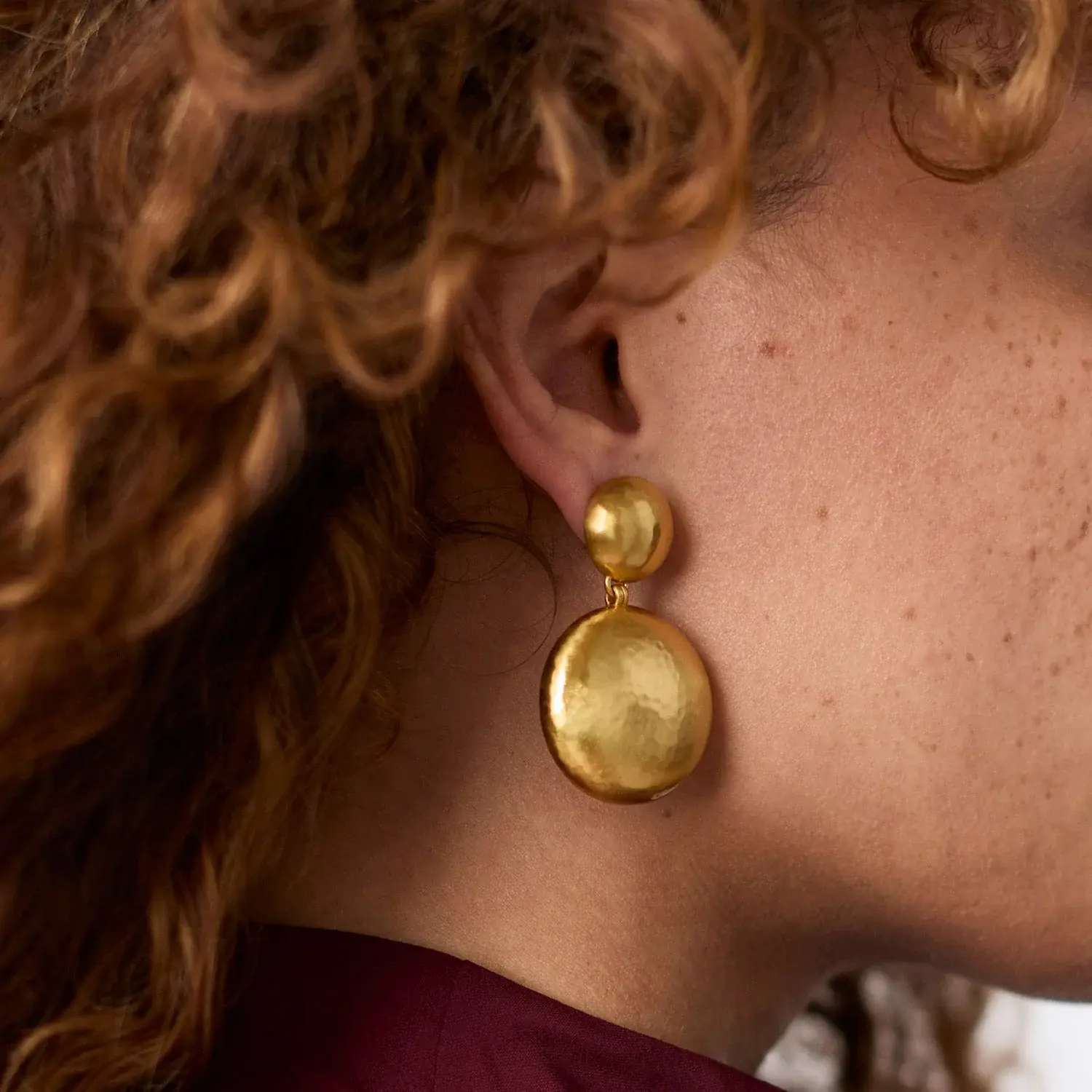 Solara Statement Earring Gold - Image 2