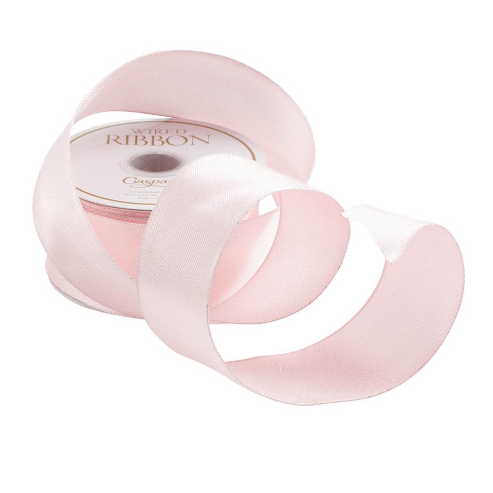 Solid Light Pink Wired Ribbon