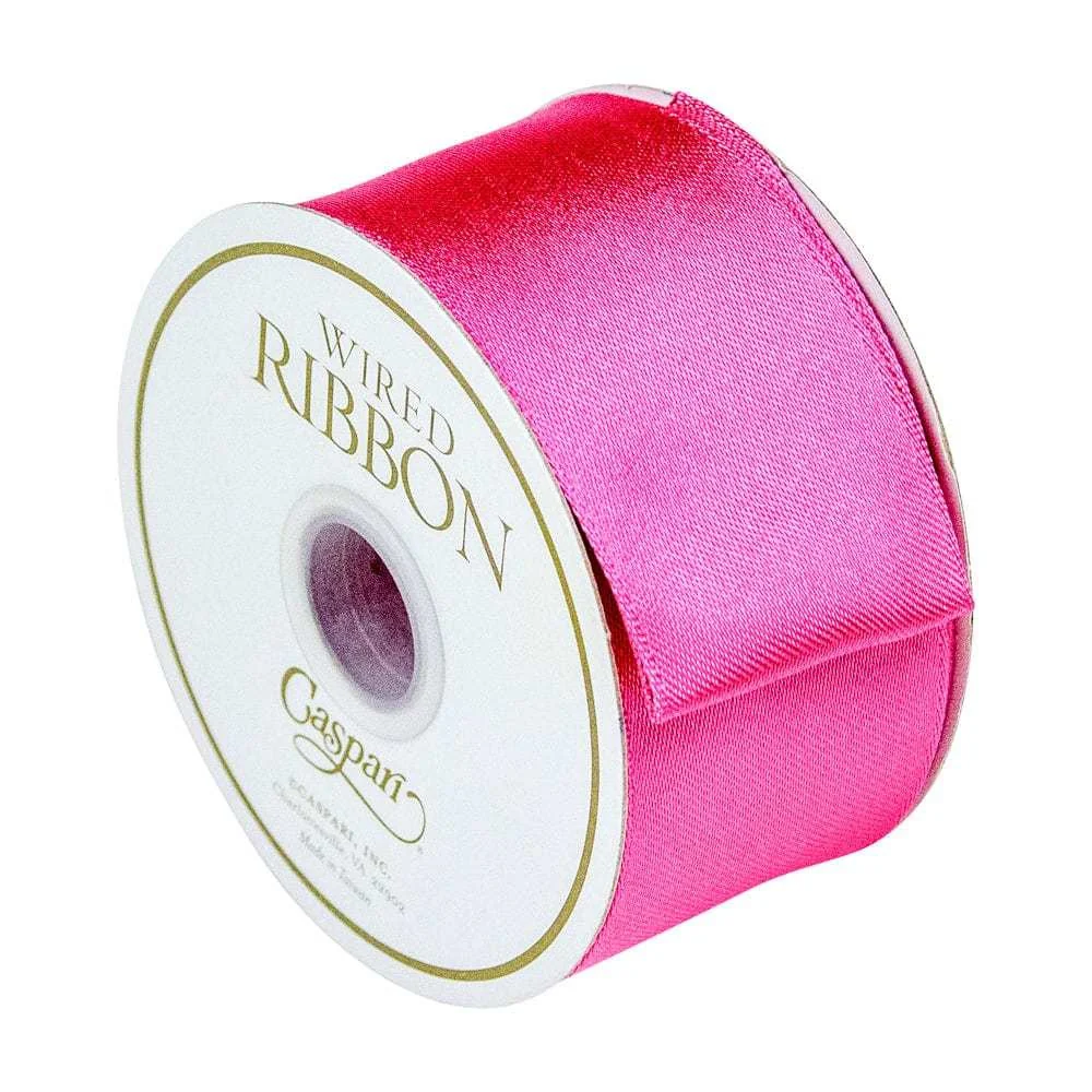 Solid Satin Bright Fuchsia Ribbon