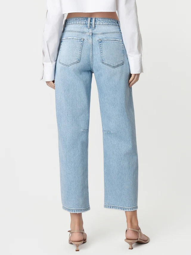 Kate High Rise Light Wash Wide Barrel Jeans - Image 5
