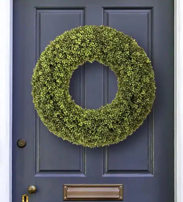 Spring UV Treated Boxwood Wreath 28" - Image 2
