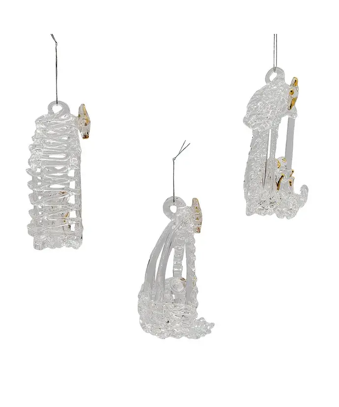 Spun Glass Nativity Ornament Set - Image 2