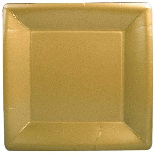 SQUARE DINNER PLATES SOLID GOLD - Image 2