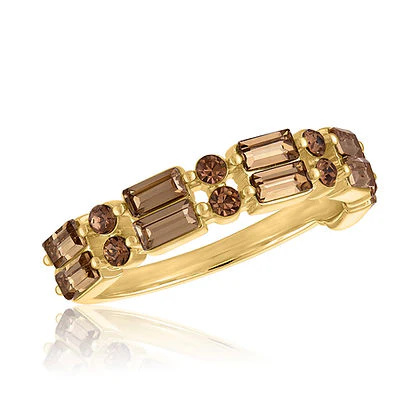 Stacked Light Colorado Topaz Gold Layers Rings - Image 2