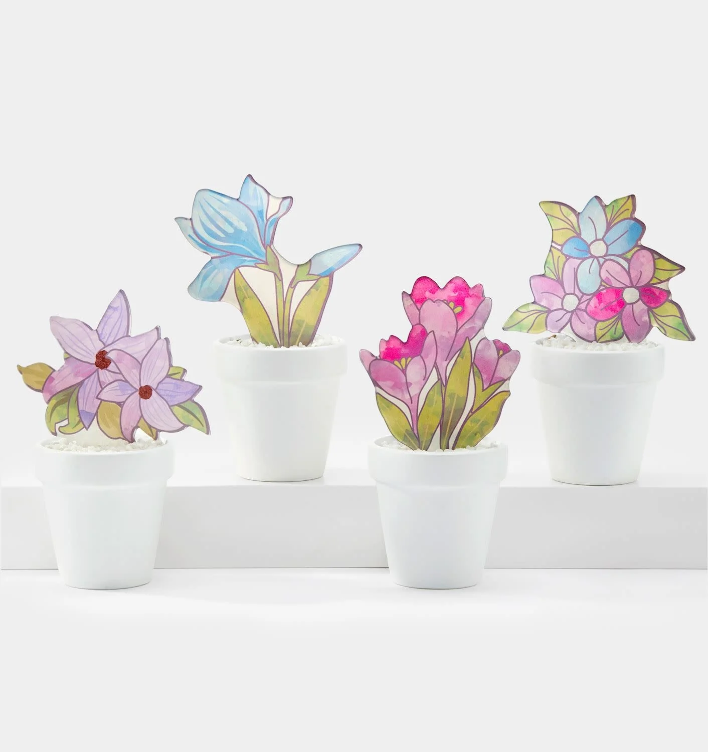 Stained Glass Potted Plant Decor - Image 2