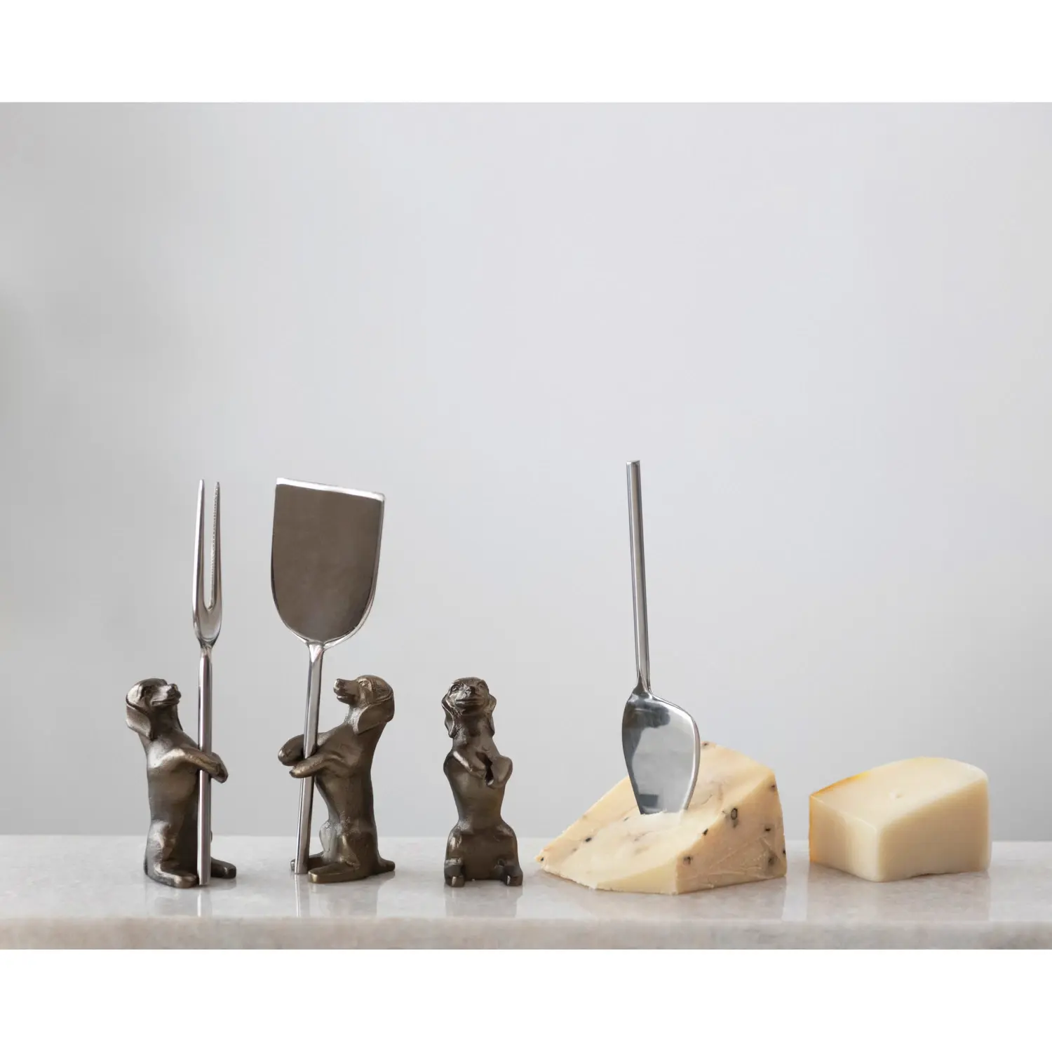 Stainless Steel Knives with Dog Stands - Image 2