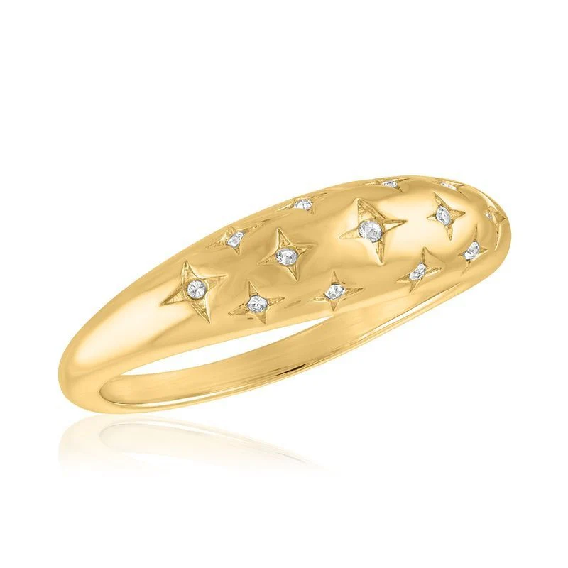 Starburst Dome Gold Layers Ring - Image 3
