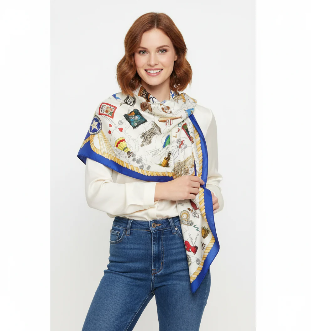 State of Oklahoma Silk Scarf - Image 2