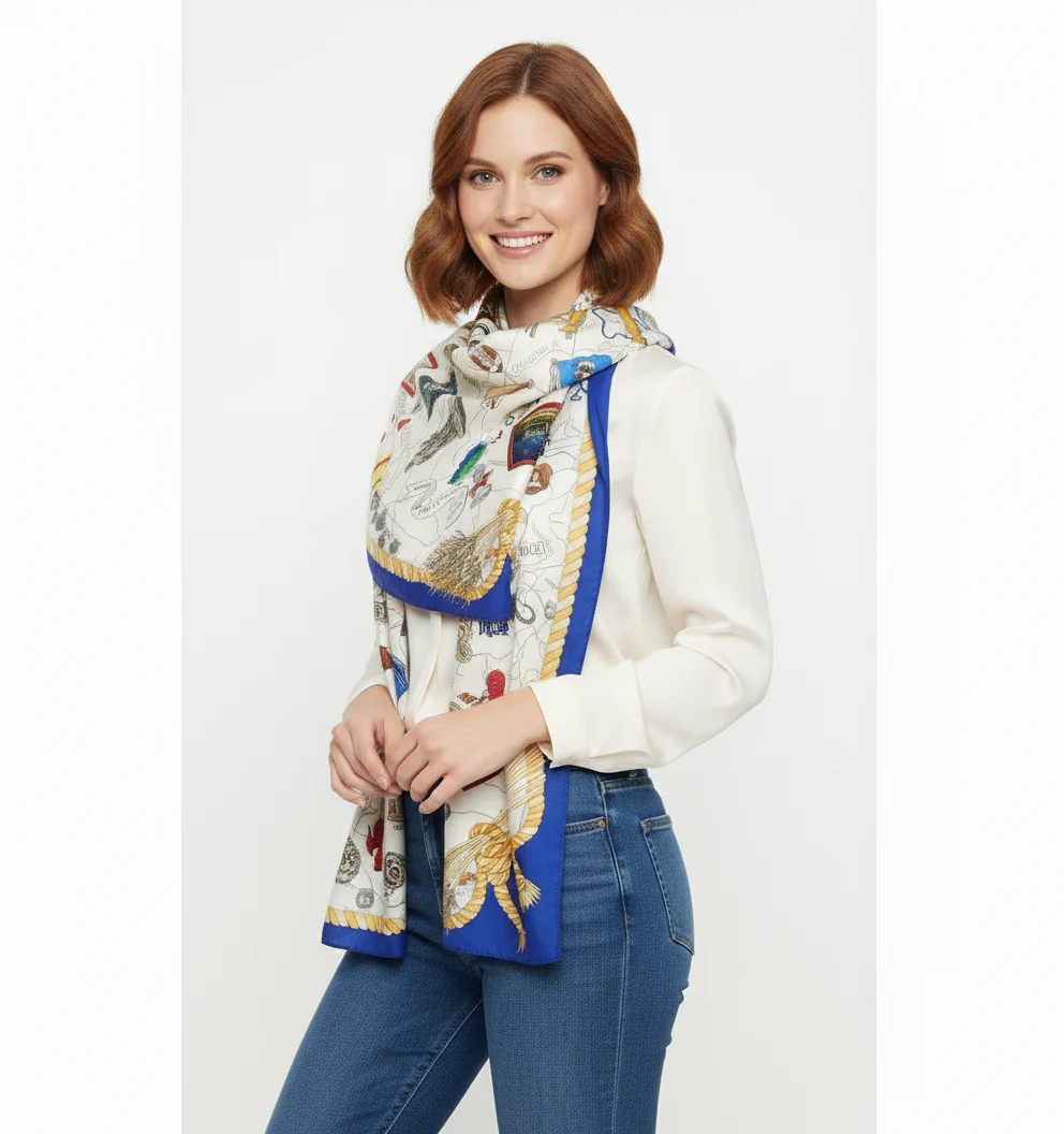 State of Oklahoma Silk Scarf - Image 3