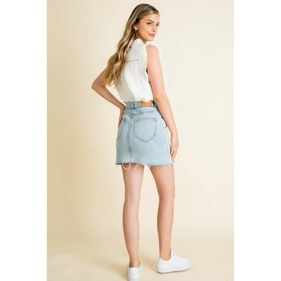 Stella Embroidered Ruffle Sleeve Knit Top - Image 3