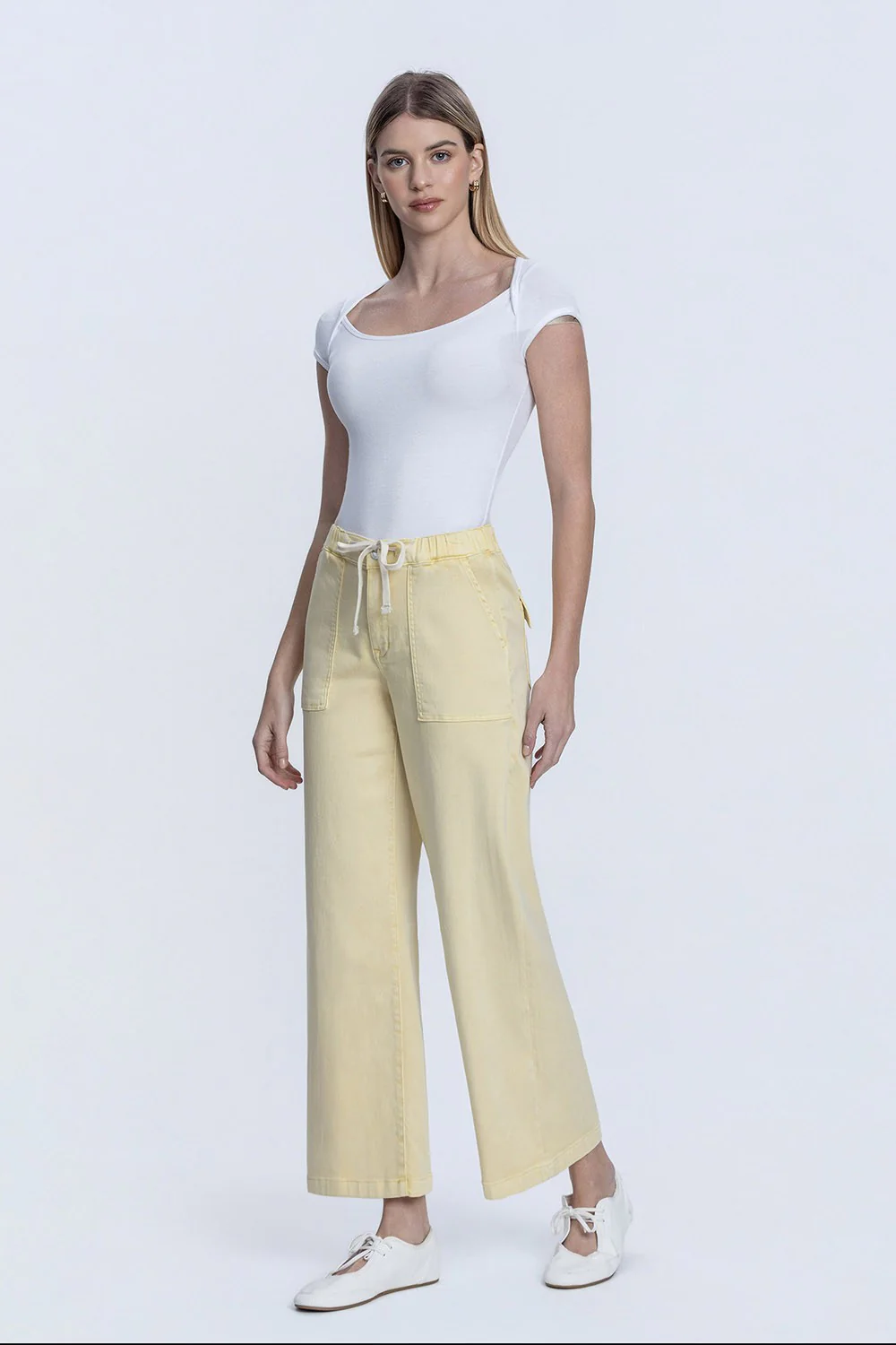 Stella High Rise Baggy Wide With Elastic Waistband Drawstring Jeans - Image 2