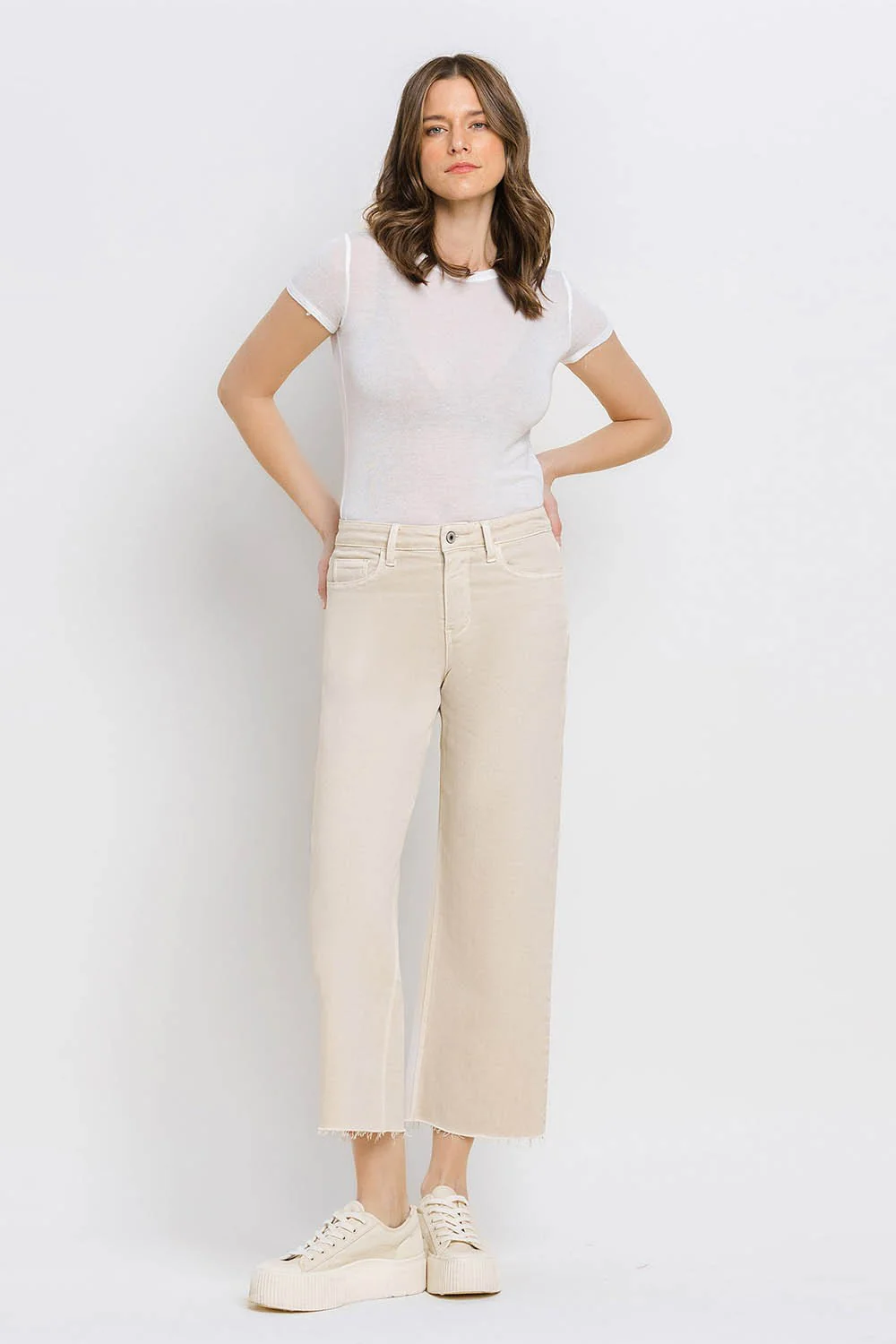 Stella High Rise Crop Wide Leg Jeans - Image 14