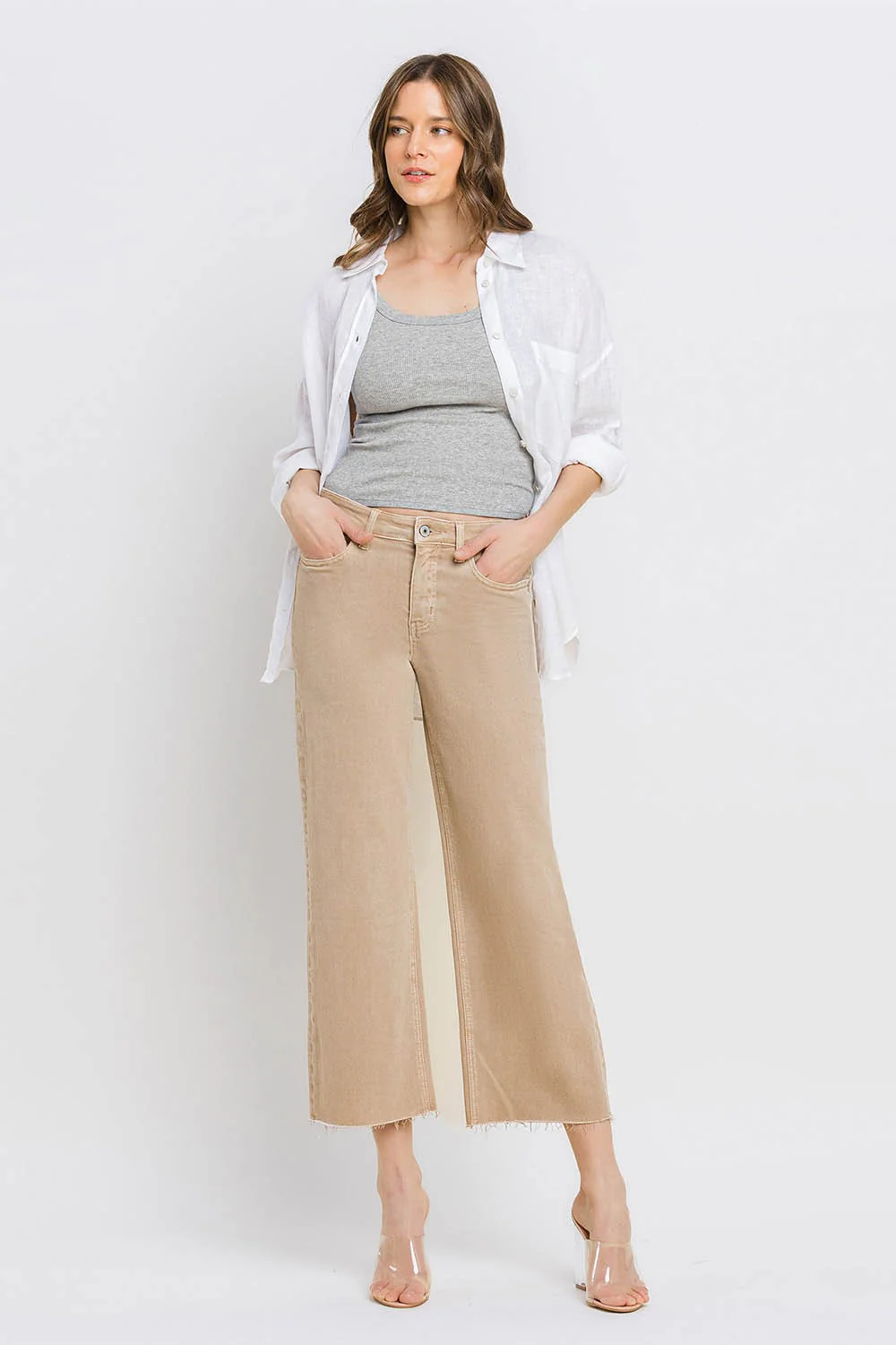 Stella High Rise Crop Wide Leg Jeans - Image 23