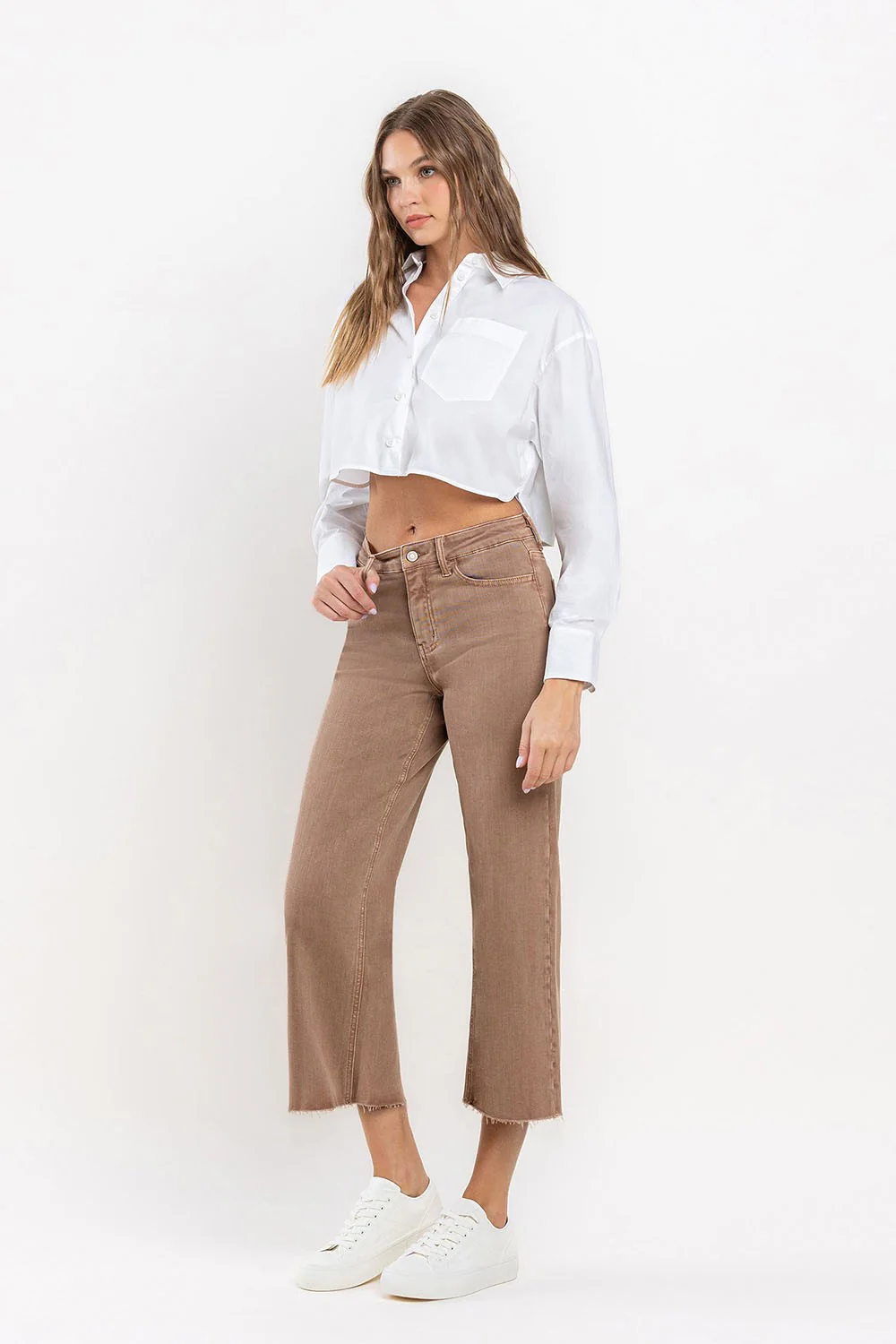 Stella High Rise Crop Wide Leg Jeans - Image 28