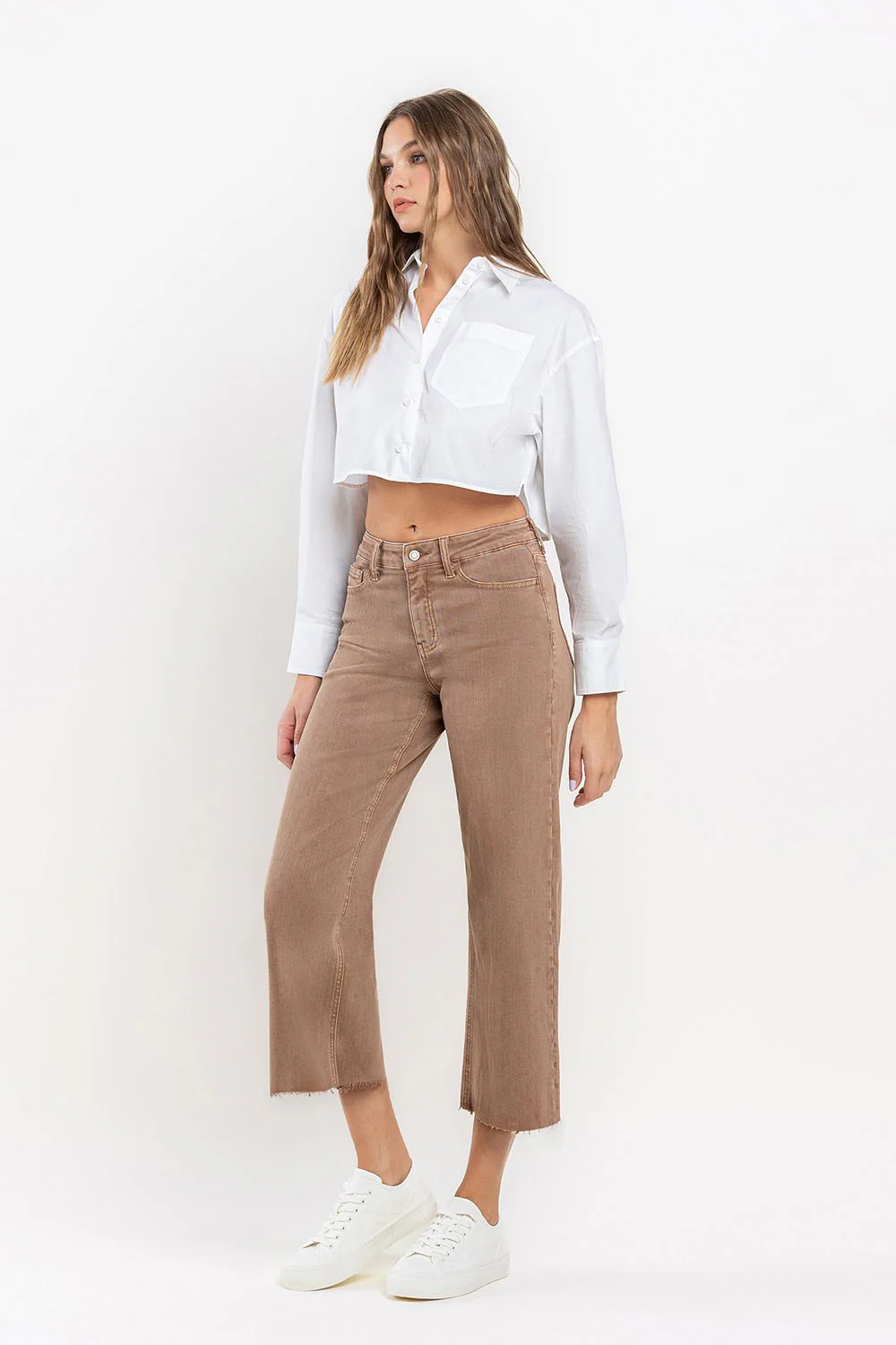 Stella High Rise Crop Wide Leg Jeans - Image 29