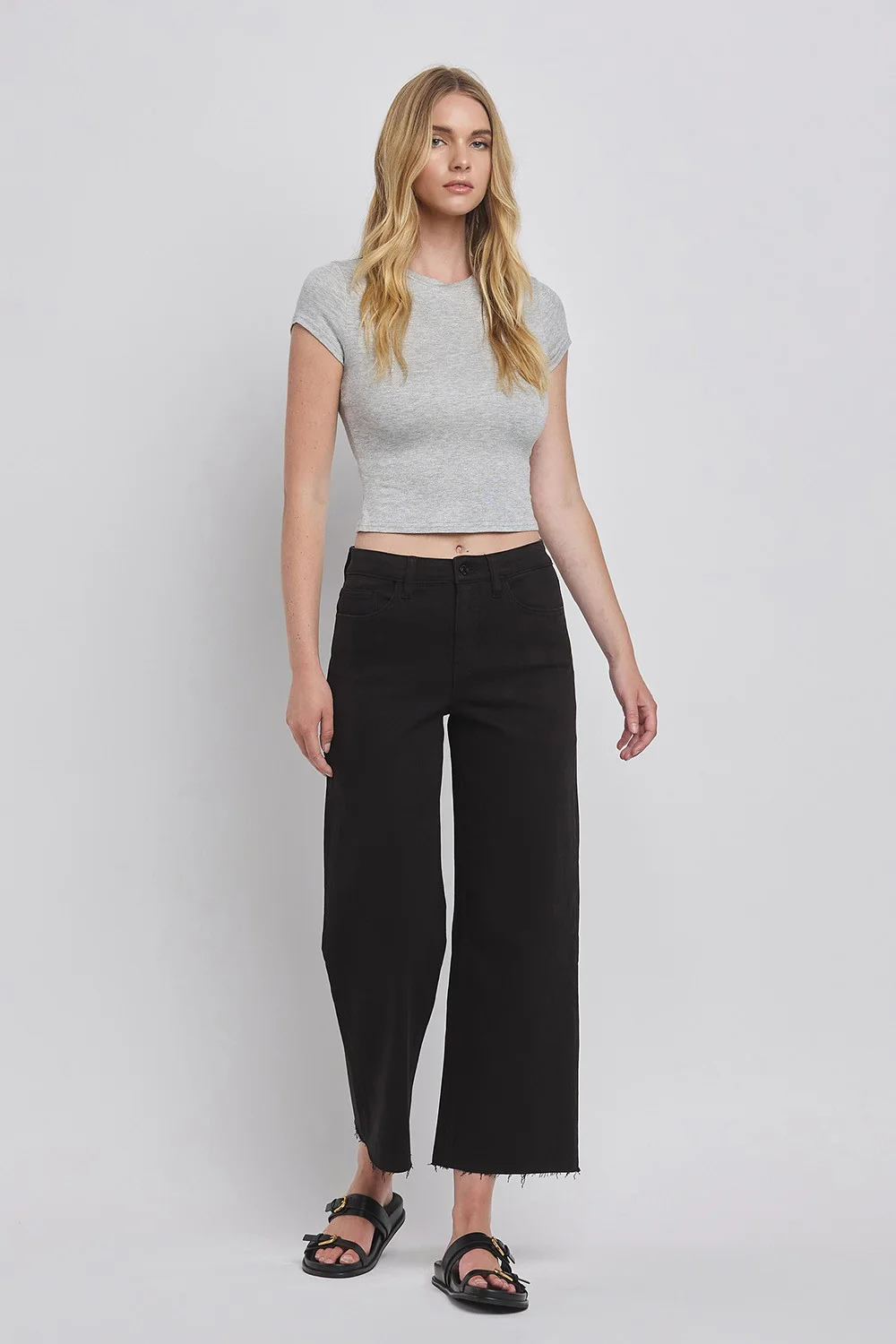 Stella High Rise Crop Wide Leg Jeans - Image 32