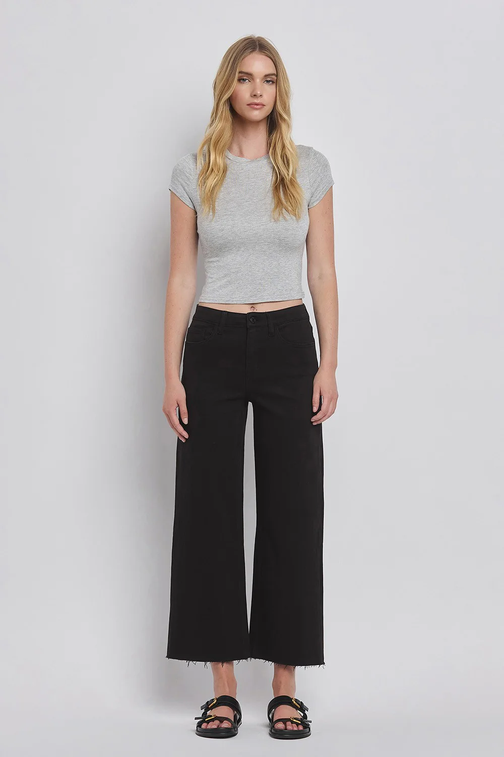 Stella High Rise Crop Wide Leg Jeans - Image 33