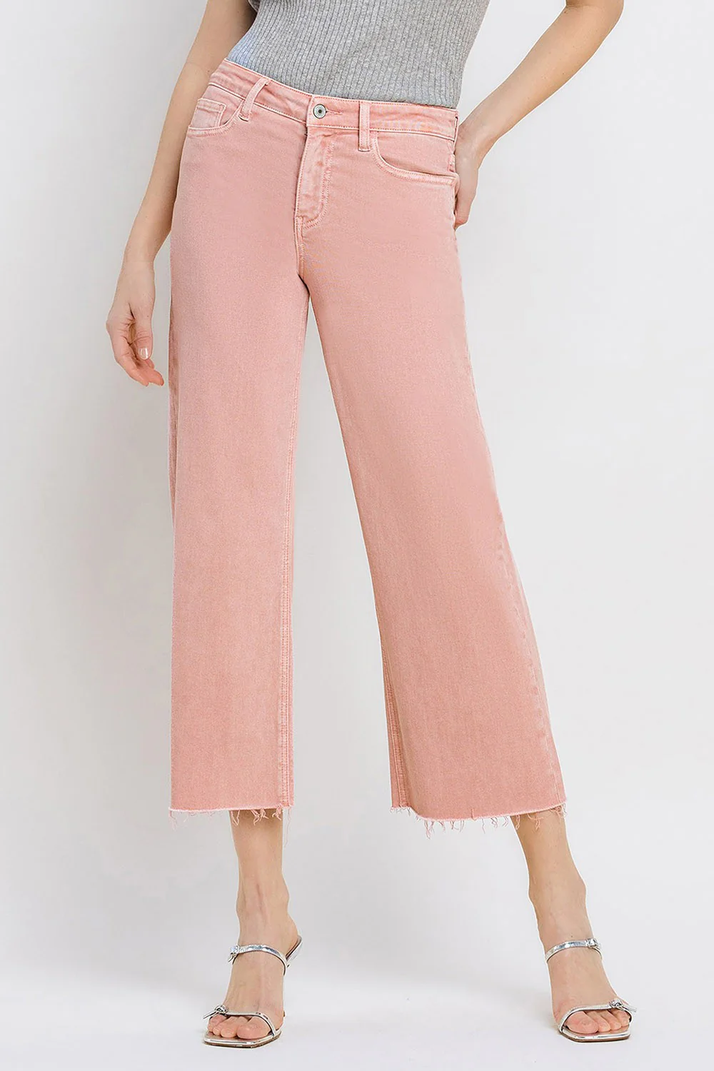 Stella High Rise Crop Wide Leg Jeans - Image 40