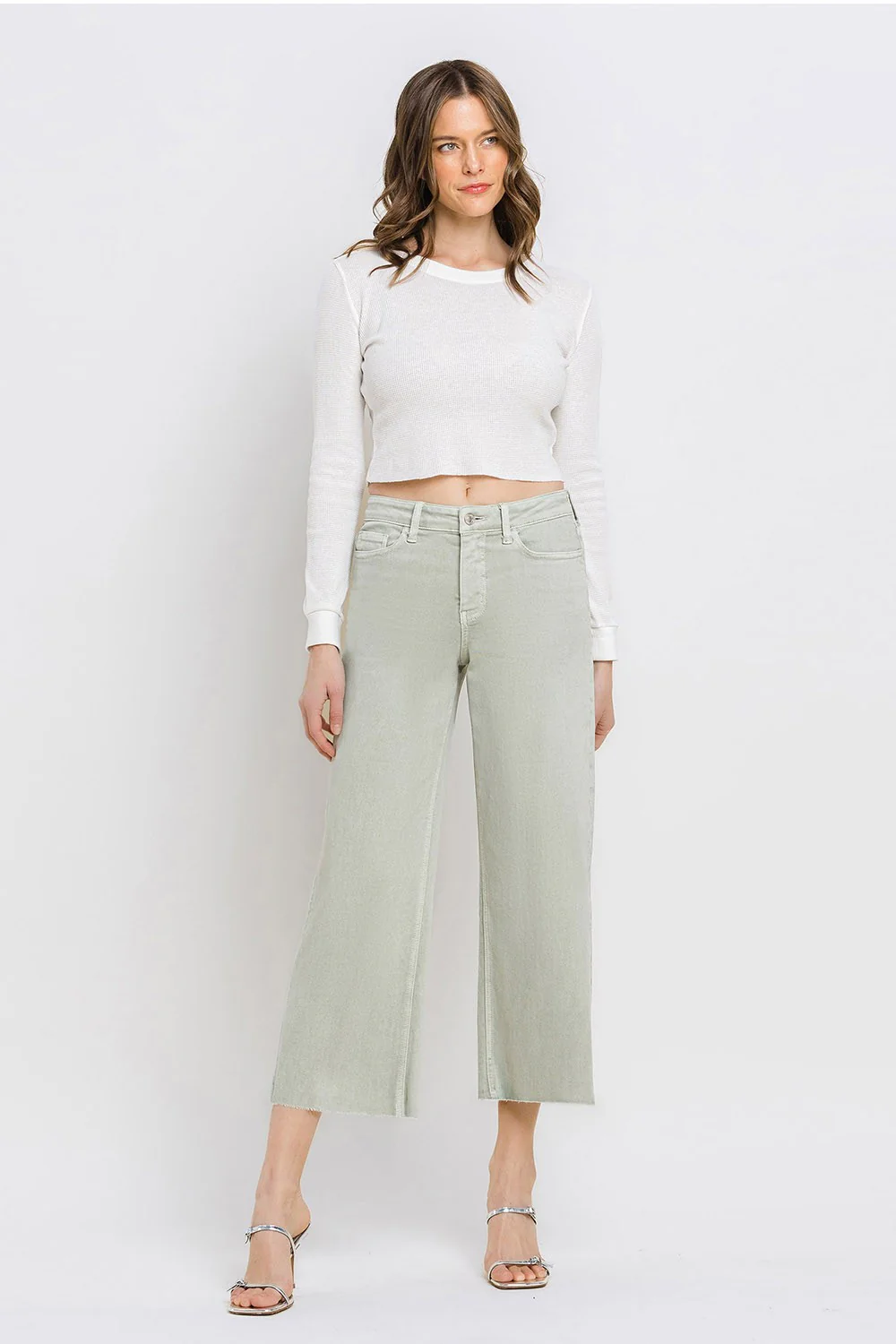 Stella High Rise Crop Wide Leg Jeans - Image 45