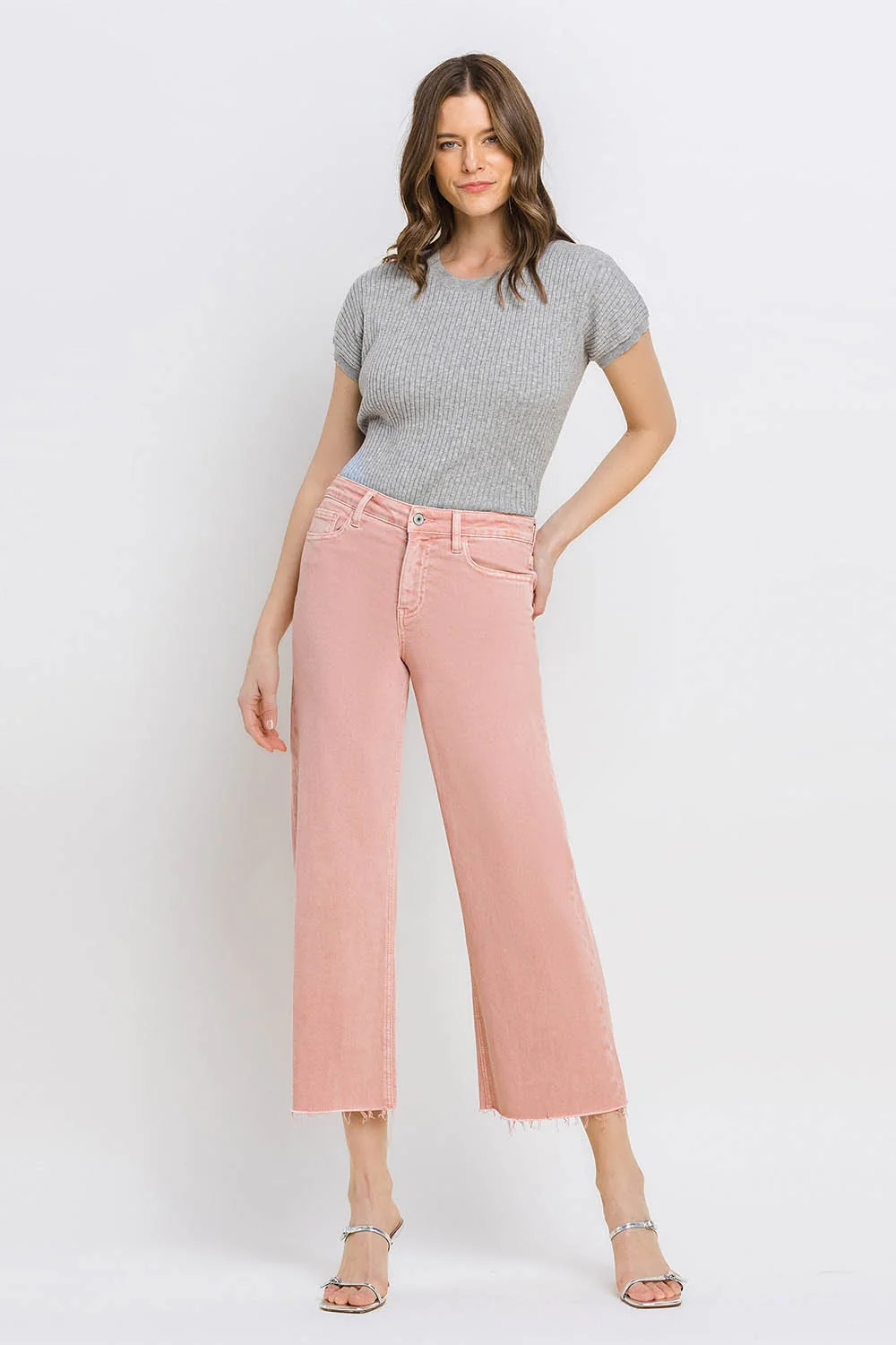 Stella High Rise Crop Wide Leg Jeans - Image 52