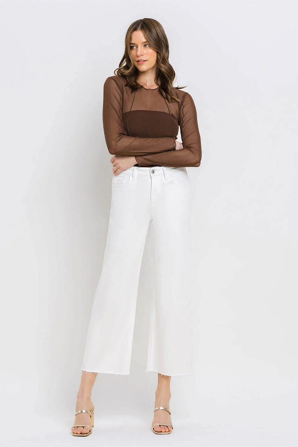 Stella High Rise Crop Wide Leg Jeans - Image 53
