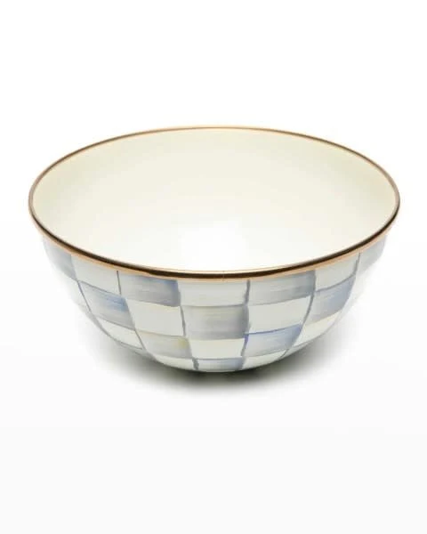 Sterling Check Enamel Everyday Bowl -  Small