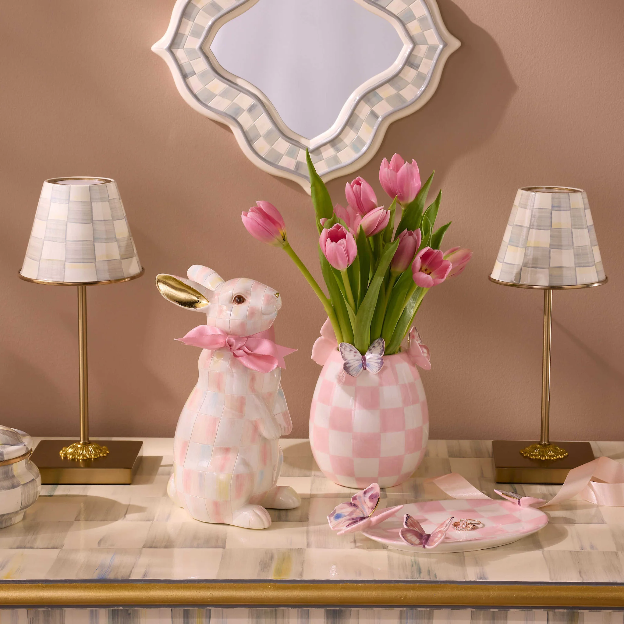 Sterling Check LED Rechargeable Cafe Table Lamp - Image 4
