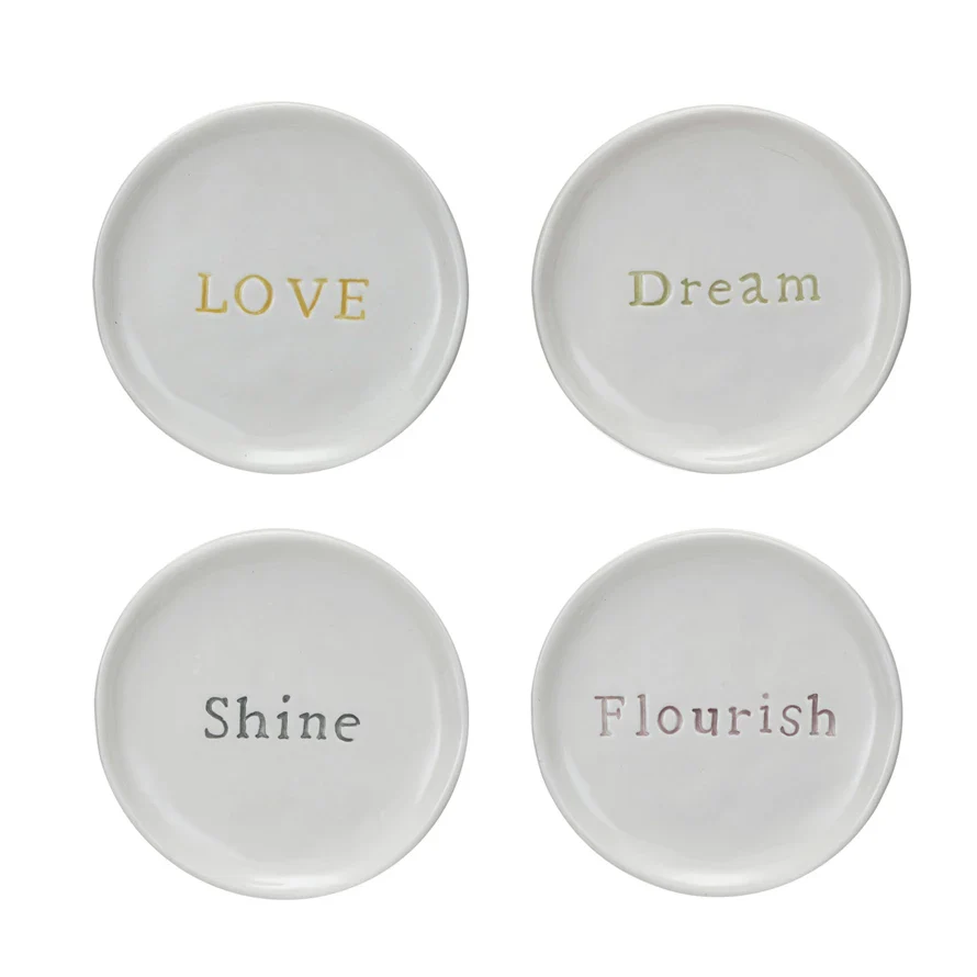 Stoneware Dish w/ Debossed Word - Image 2