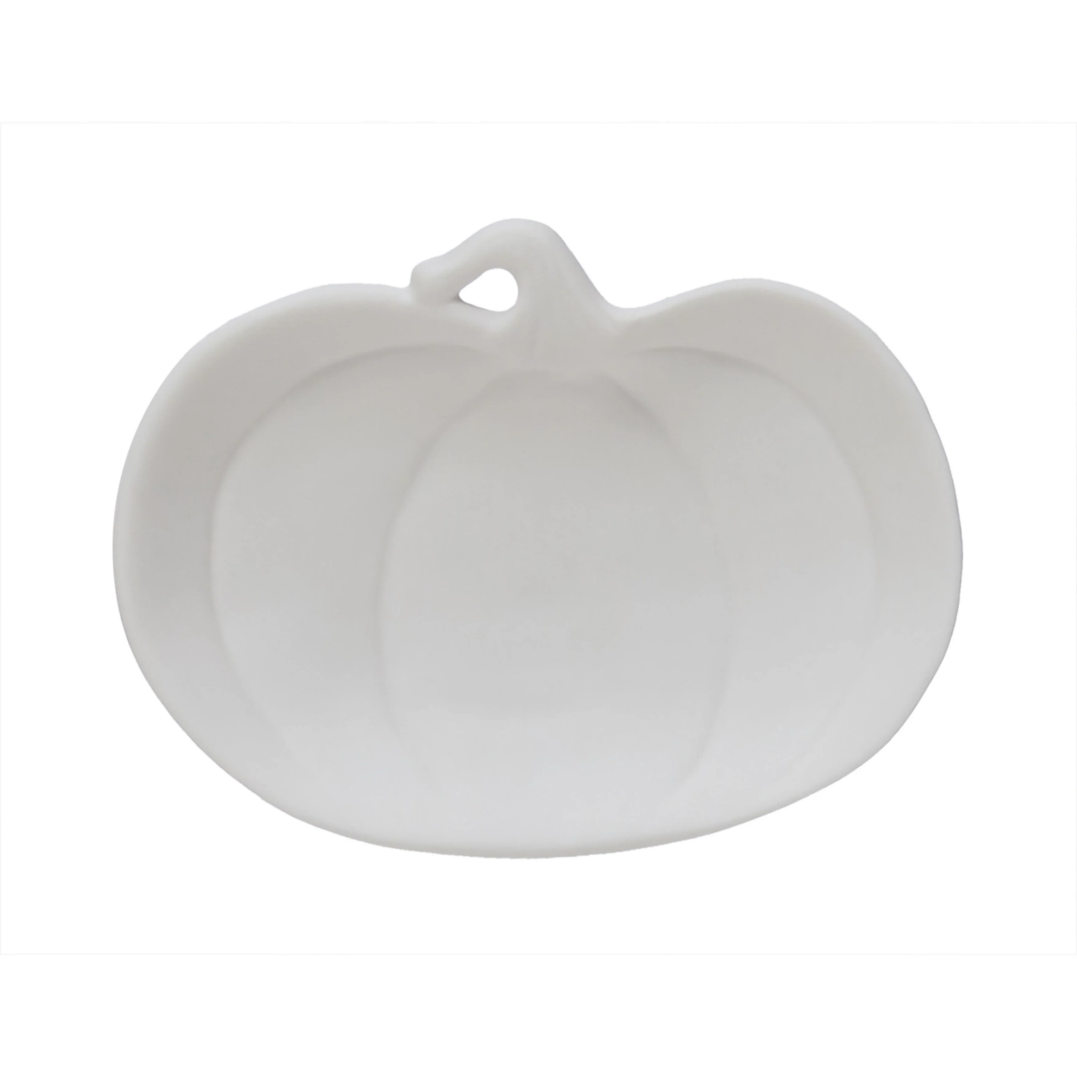 Stoneware Pumpkin Shaped Dish - Matte White