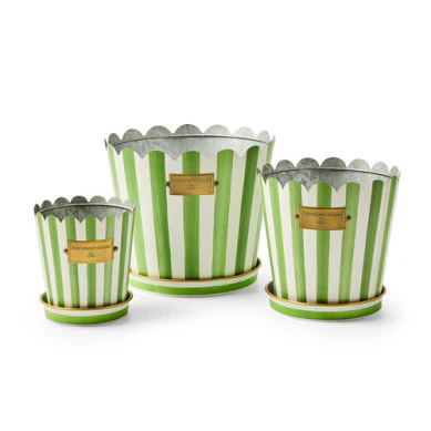 Stripe Pot & Saucer - Sold Individually - Image 5
