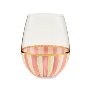 Stripe Stemless Wine Glass - Image 3