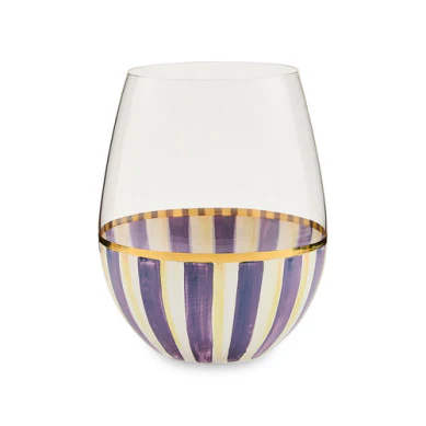 Stripe Stemless Wine Glass - Image 4