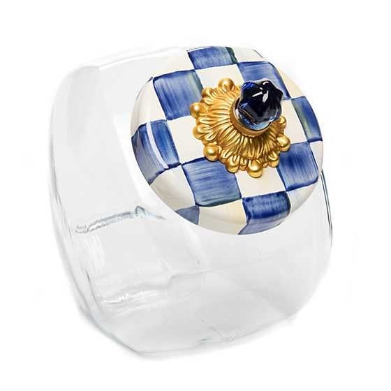 Sweet Jar with Royal Check Enamel Lid