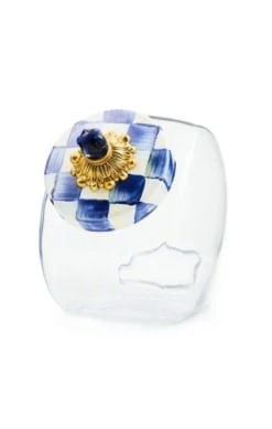 Sweet Jar with Royal Check Enamel Lid - Image 2