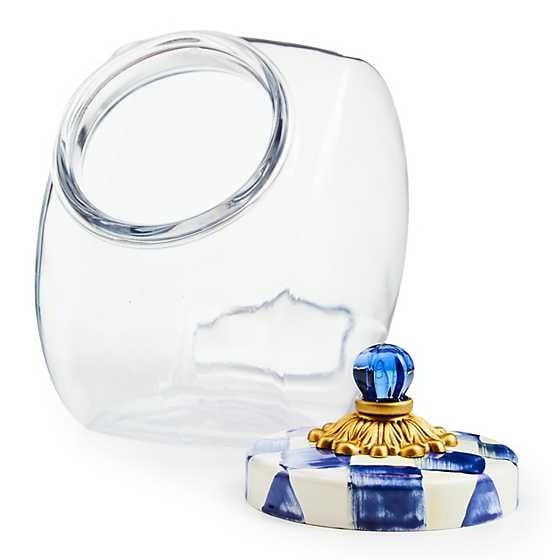 Sweet Jar with Royal Check Enamel Lid - Image 3