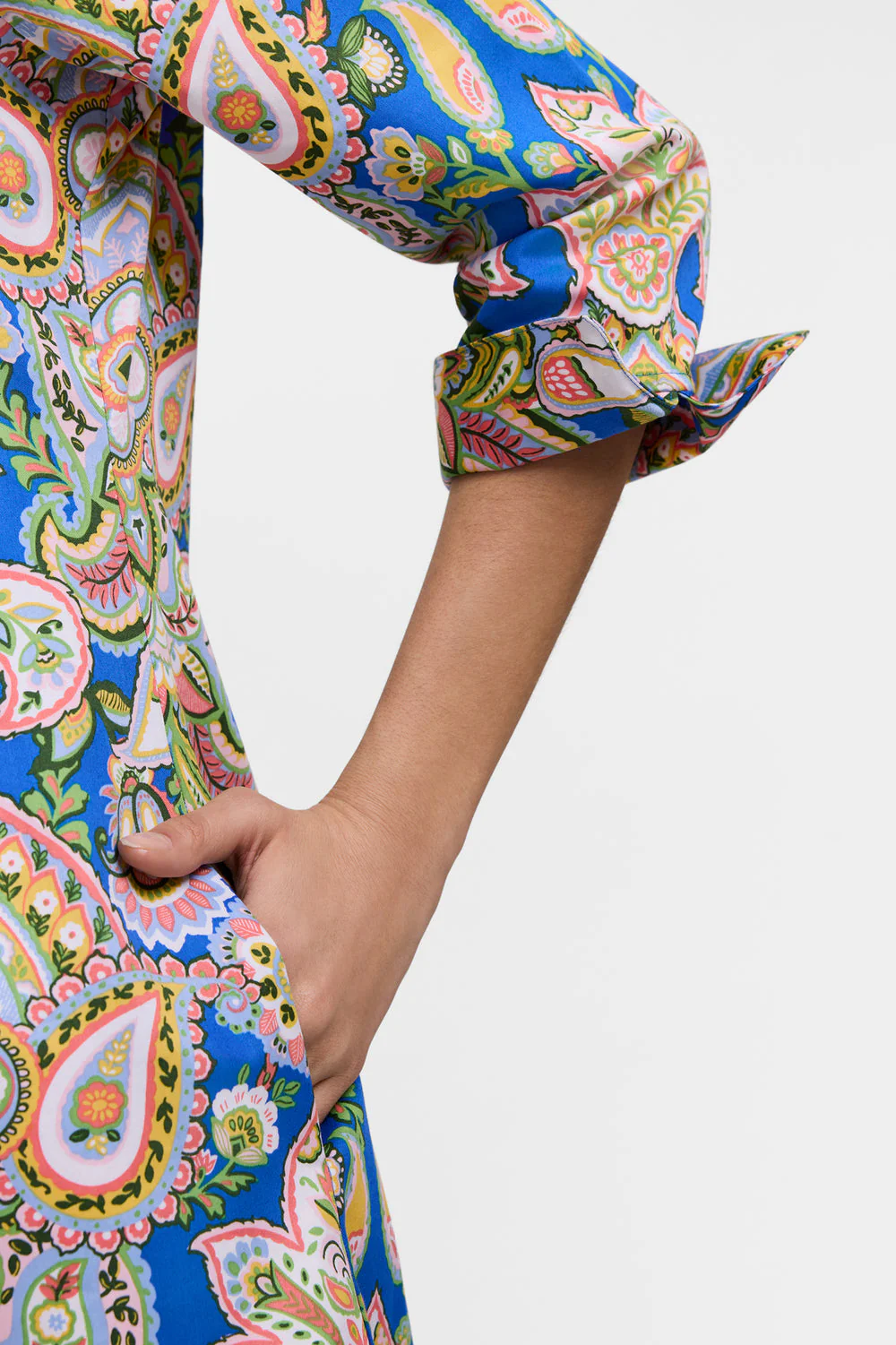 Tammy Garden Paisley ¾ Sleeve Dress - Image 4