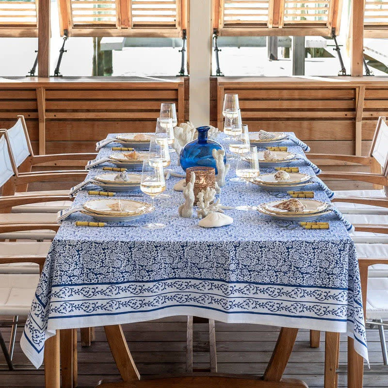 Tapestry Dark Blue Tablecloth