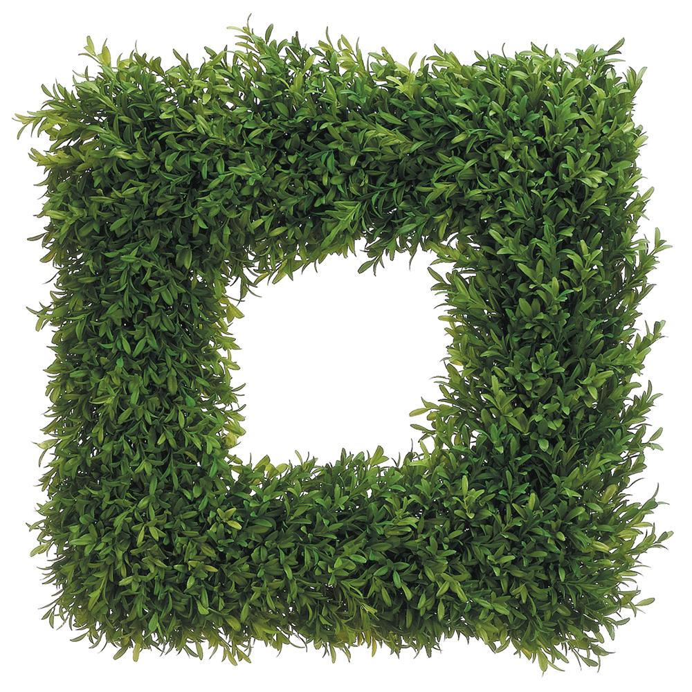 Tea Leaf Square Wreath Green