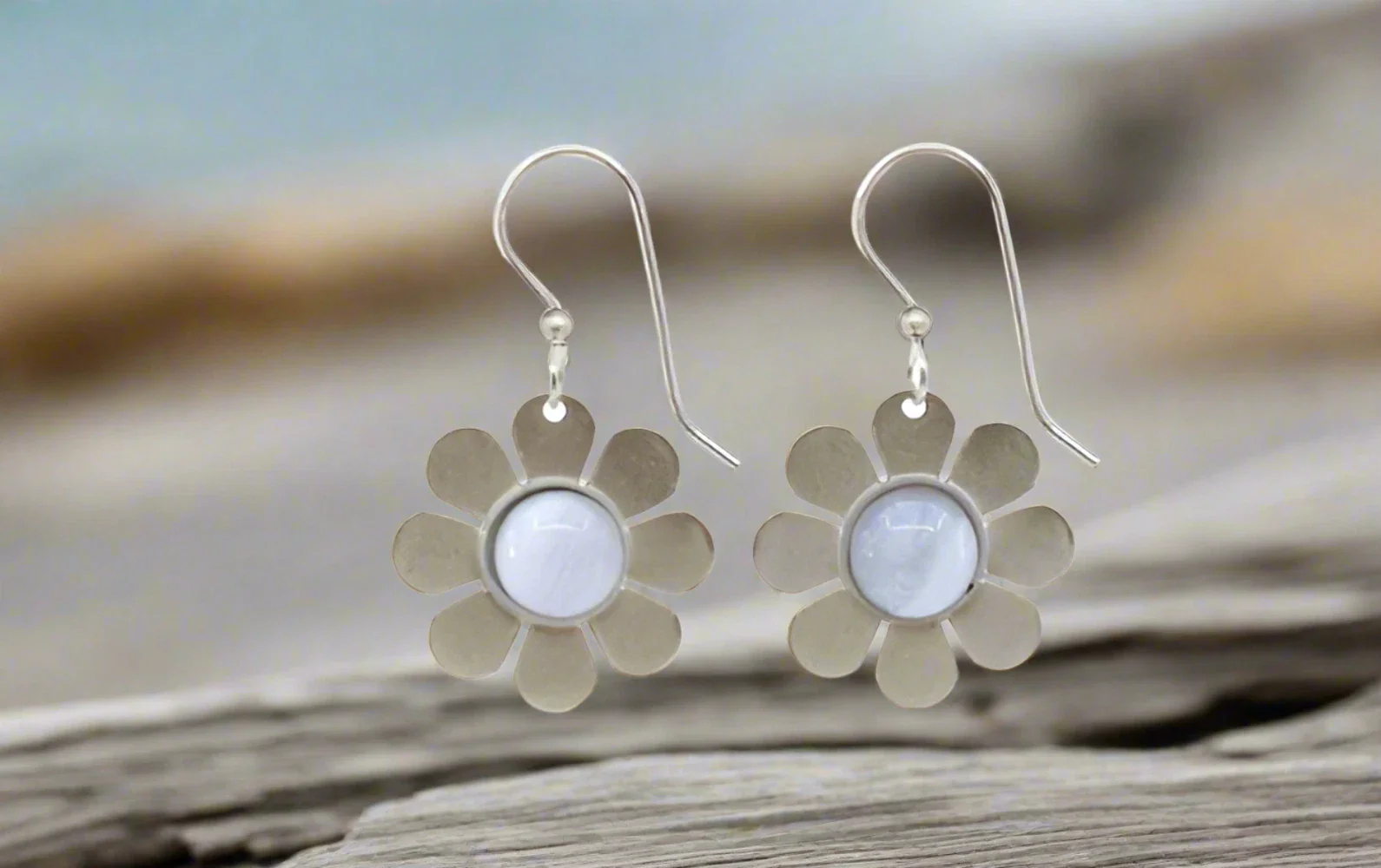 Textured Organic Drop Earrings