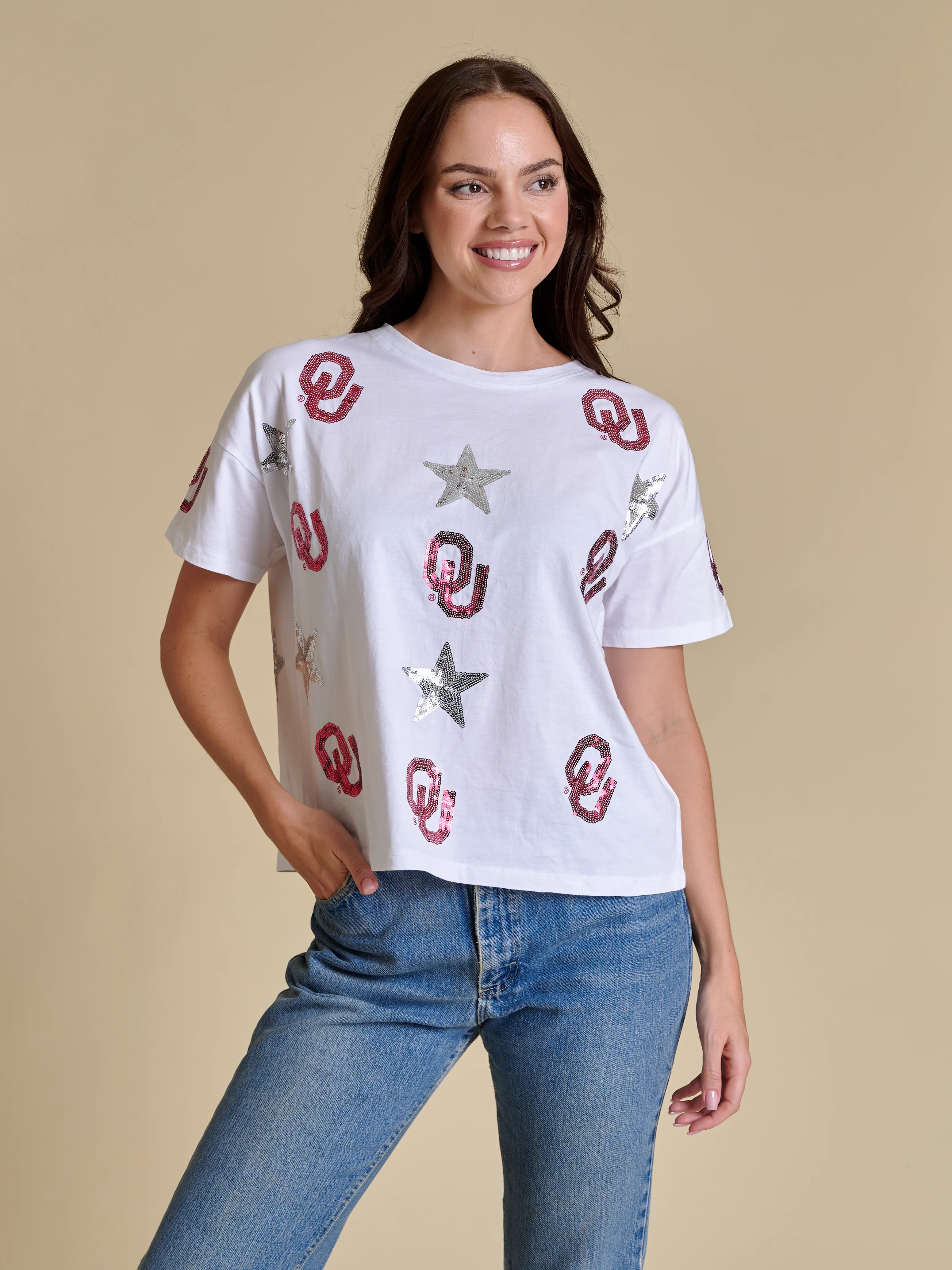 The All Over Sequin Boxy Tee - Image 12