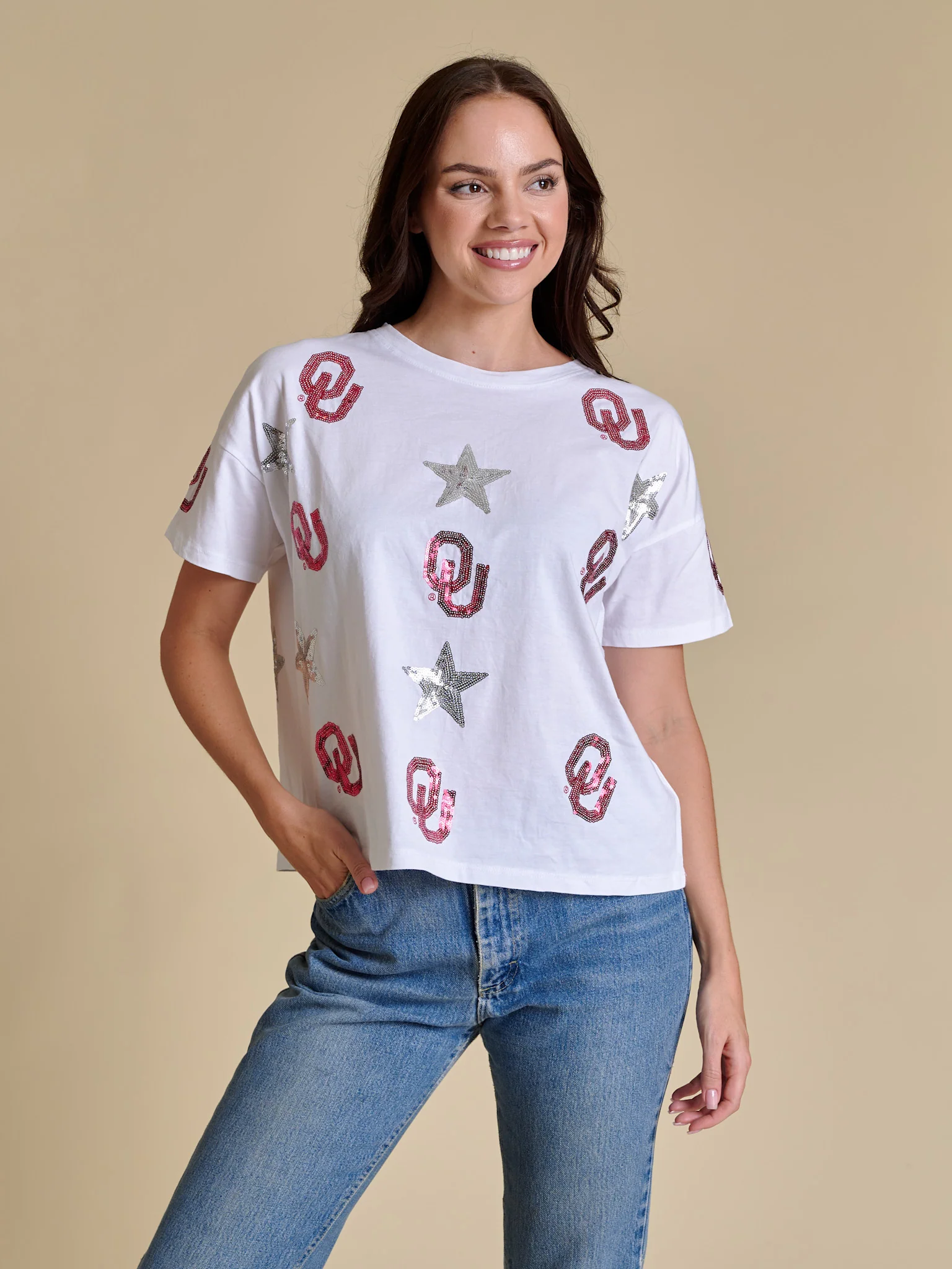 The All Over Sequin Boxy Tee - Image 2