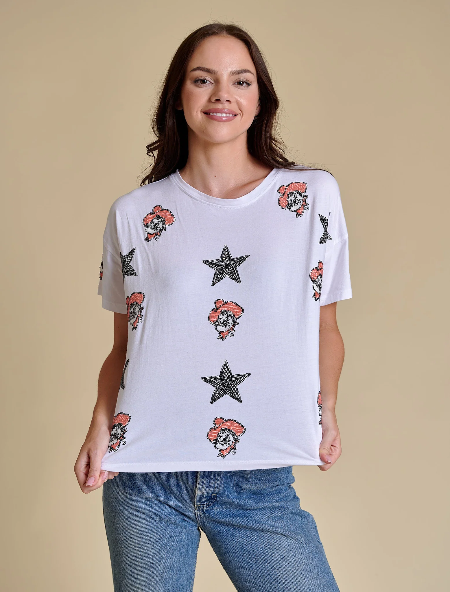 The All Over Sequin Boxy Tee - Image 8