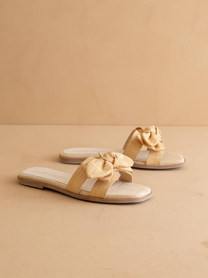 The Ginny Textured Bow Slide - Image 4