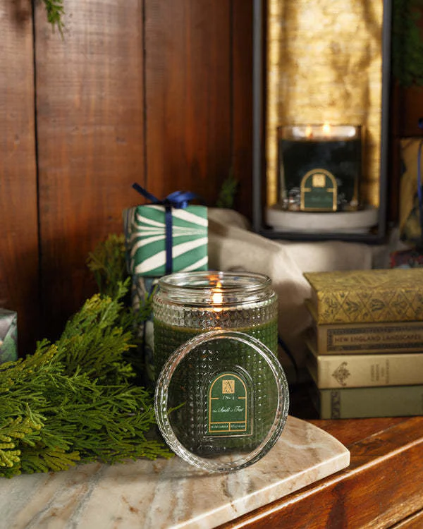 The Smell of Tree - Textured Glass Candle with Lid - Image 2