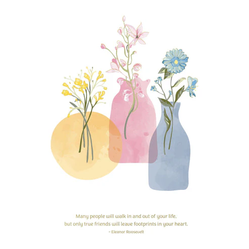 Three Vases Birthday Card